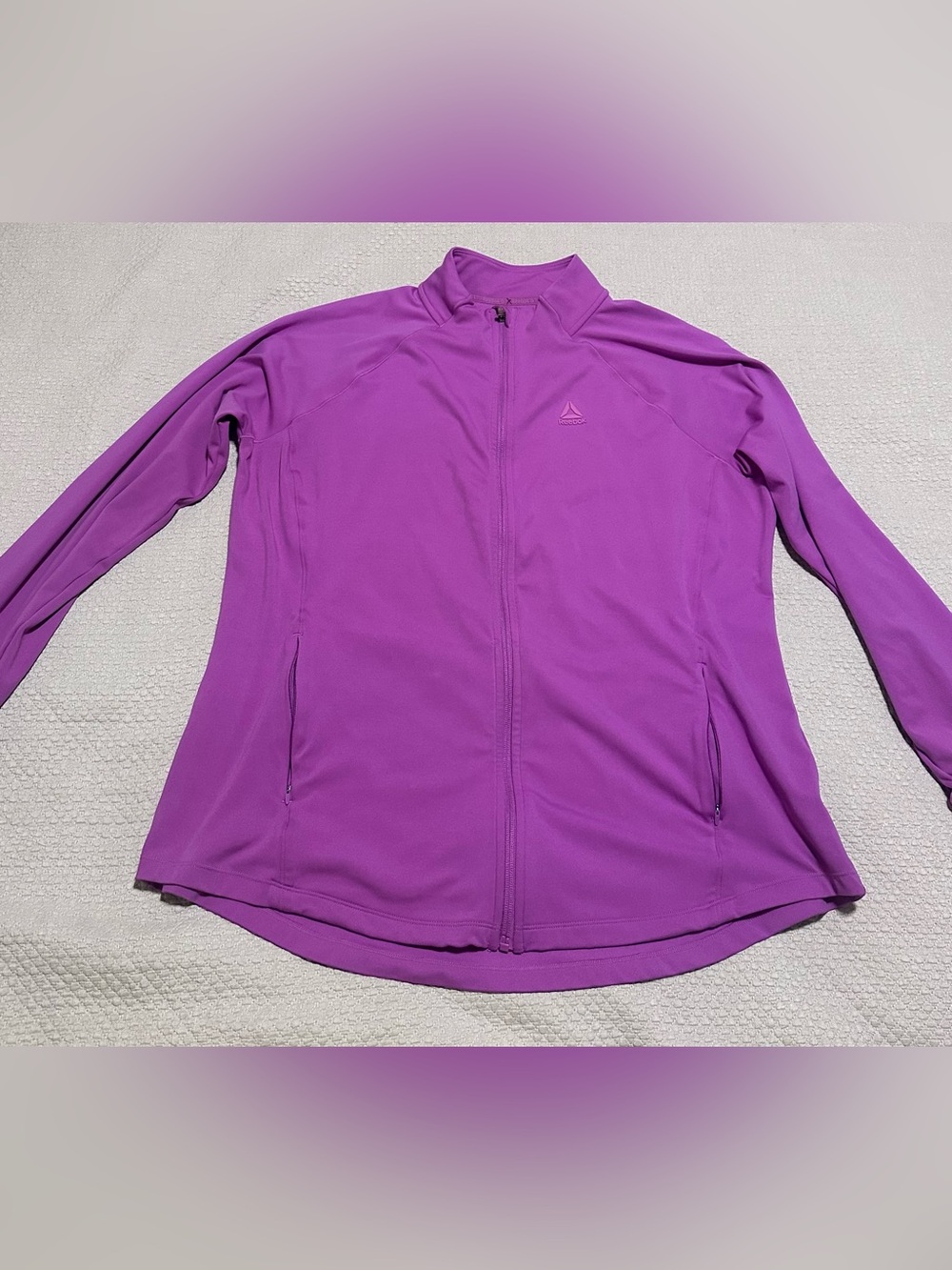 Reebok Womens size 1X Women's Bright Purple Full-Zip Utility Jacket